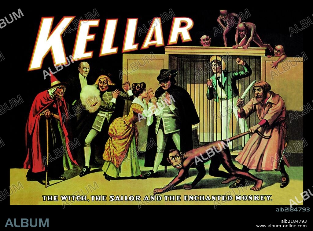 Harry (Heinrich) Keller (1849-1922) was a predecessor to Houdini and was considered the dean of American magicians.  When he retired, he gave his tricks to Howard Thurston in 1908.  He was most famous for the levitating woman.