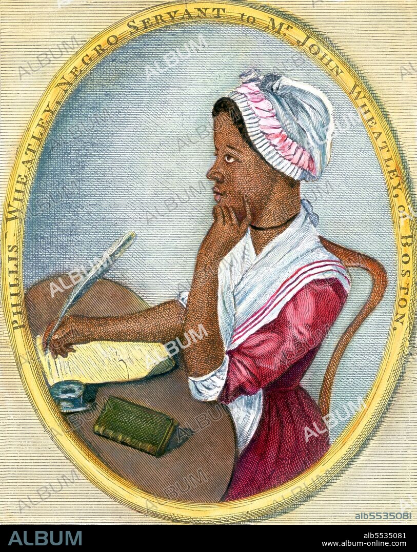 Born in present-day Gambia around 1753, little is known of Phillis Wheatley’s early life. When 7 or 8 years old, she was kidnapped and shipped from the Gambia to Boston; her purchasers named her Phillis after the ship that brought her to Massachusetts. Living in their household as a servant, she was permitted to learn to read, and not long after began writing poetry; her first published poem appeared in 1767. She left no account of her life in Africa or the middle passage, and her life ended sadly in Boston in 1784. Her portrait was made when she was about 20 years old.