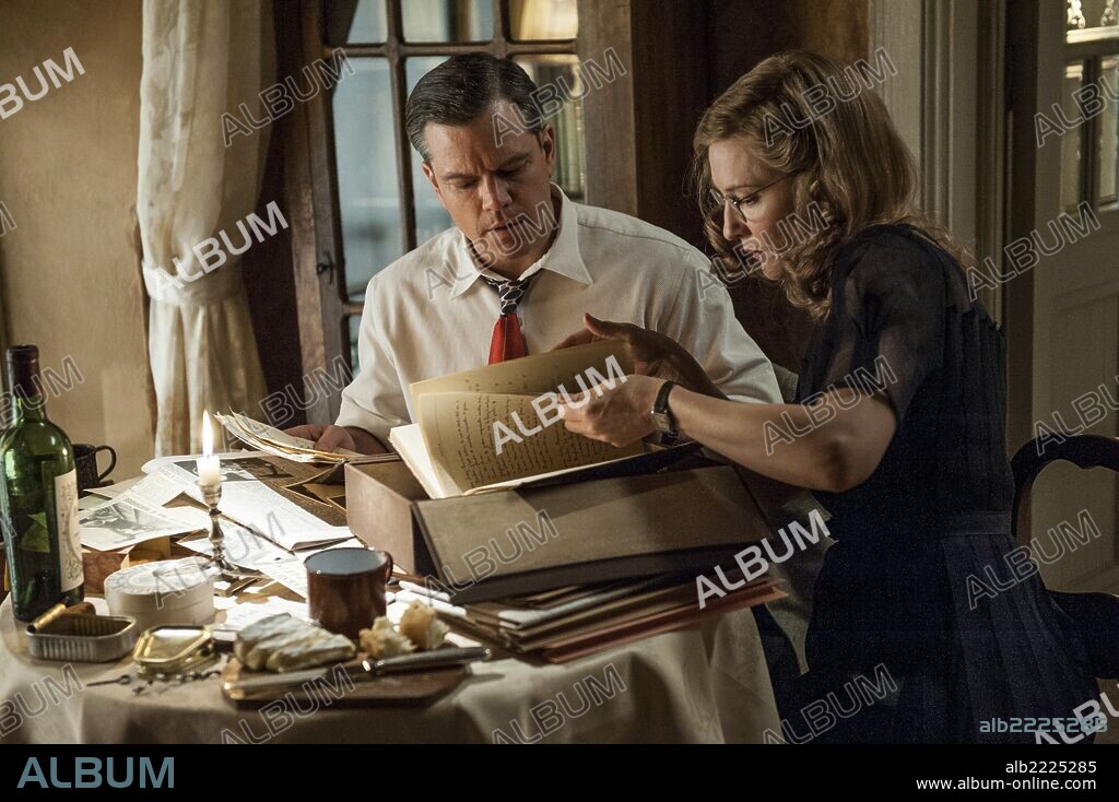 CATE BLANCHETT y MATT DAMON en THE MONUMENTS MEN, 2013, dirigida por GEORGE CLOONEY. Copyright FOX 2000 PICTURES.