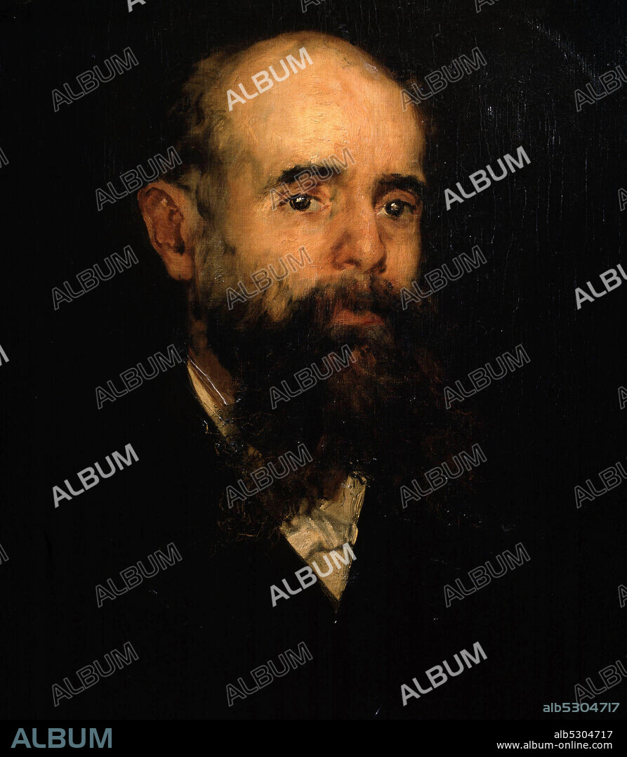 LABRA, RAFAEL MARIA. POLITICO Y ABOGADO ESPAÑOL. LA HABANA 1841-1918. OLEO DE JJ. LUNA. ATENEO DE MADRID.