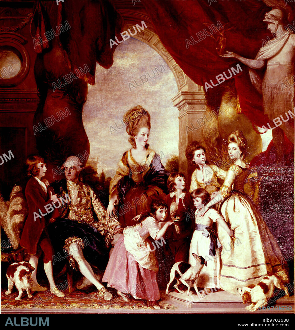 Sir Joshua Reynolds : Painting of the George Duke of Marlborough and family - Blenheim Palace , Oxfordshire England. 1778.