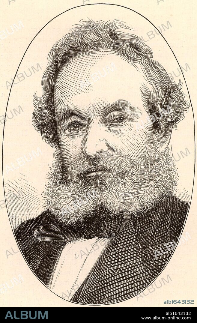 Francis Petit Smith (1808-1874) English inventor from Kent. The first man successfully to apply the screw propeller to steam ships. In 1839 the 237-ton 'Archimedes' achieved 10 knots. Engraving from "The Science Record" (New York, 1872).  (Photo by: Universal History Archive/UIG via Getty Images).