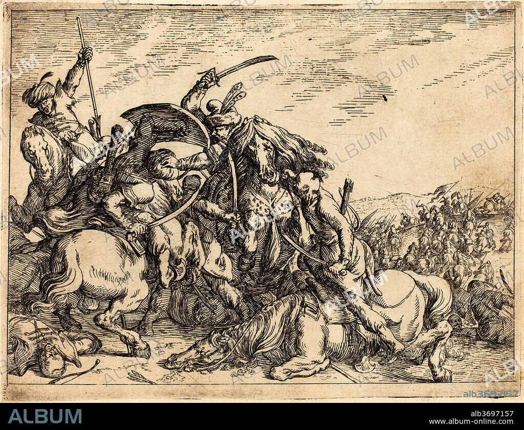 JOHANN WILHELM BAUR. Capricci di varie battaglie. Dated: 1635. Medium: etching on laid paper.
