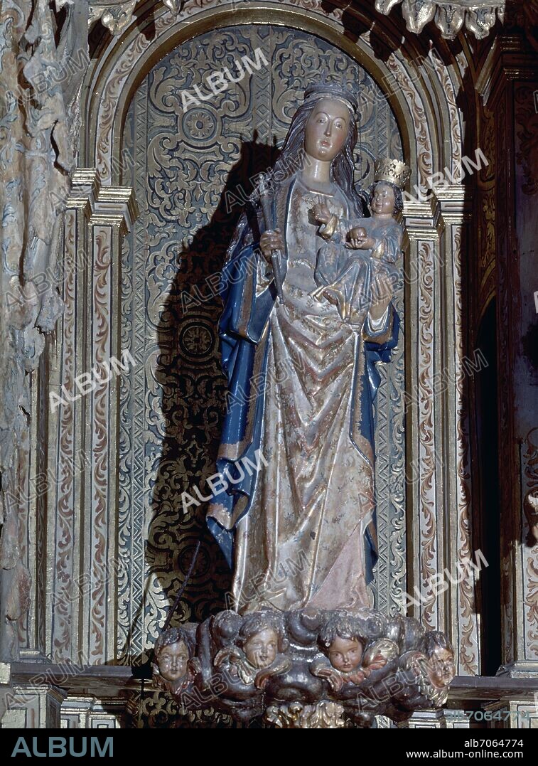 DIEGO DE PESQUERA-(SIGLO XVI). VIRGEN DE LA ANTIGUA REALIZADA EN EL SIGLO XV Y SITURADA EN LA CAPILLA DE LA ANTIGUA DE LA CATEDRAL DE GRANADA.