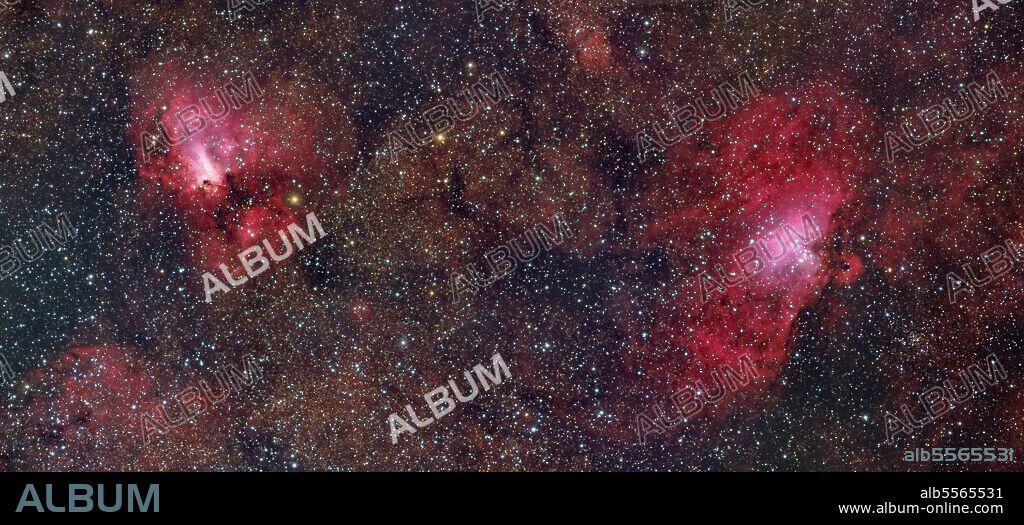 Eagle Nebula and Swan Nebula.