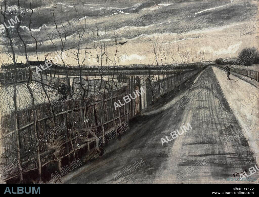 VINCENT VAN GOGH. Country Road. Date: March-April 1882, The Hague. Dimensions: 24.6 cm x 34.4 cm.