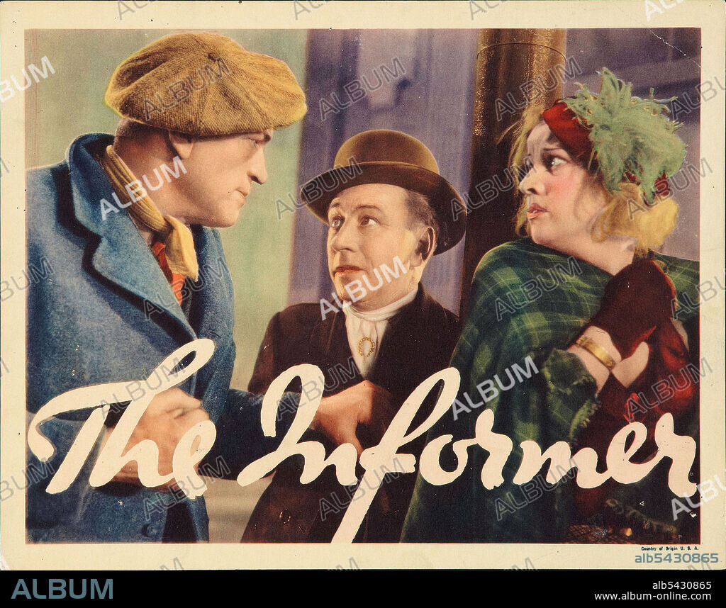 MARGOT GRAHAME and VICTOR McLAGLEN in THE INFORMER, 1935, directed by JOHN FORD. Copyright RKO.