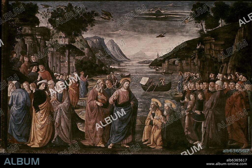 DOMENICO GHIRLANDAIO (1449-1494) BIGORDI CURRADI. 'Calling of the Apostles', 1481, Fresco, 349 x 570 cm.