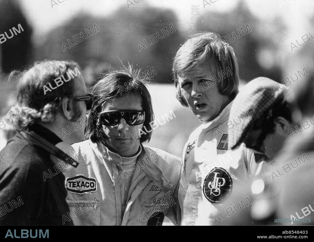 ARKIV 19730616 - Emerson Fittipaldi och Ronnie Peterson, Lotus . Foto: Jan Holmlund / EXP / TT / Kod: 18 . COPYRIGHT SCANPIX SWEDEN.
