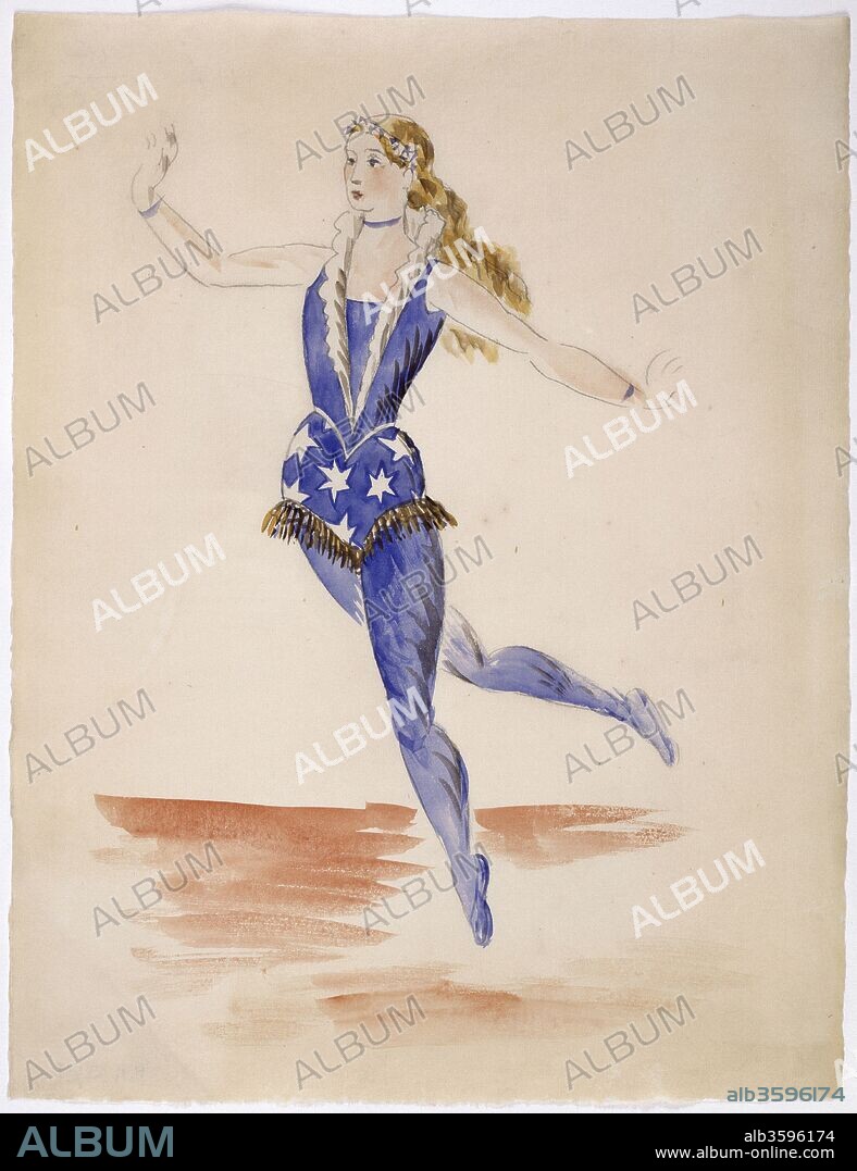 PABLO PICASSO. Costume design for the ballet Parade by Erik Satie.