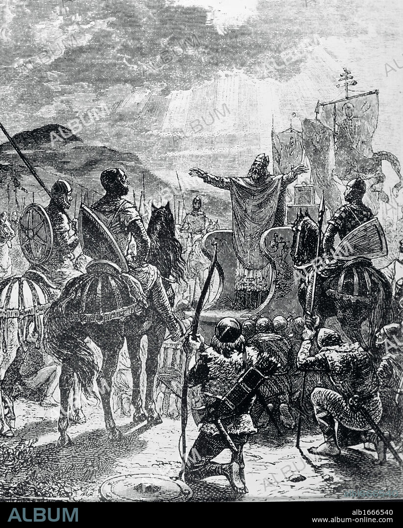 ARTIST UNKNOWN. War Against Heresy, Innocent III Proclaims the Albigensian Crusade in 1208 by Aritst Unknown.