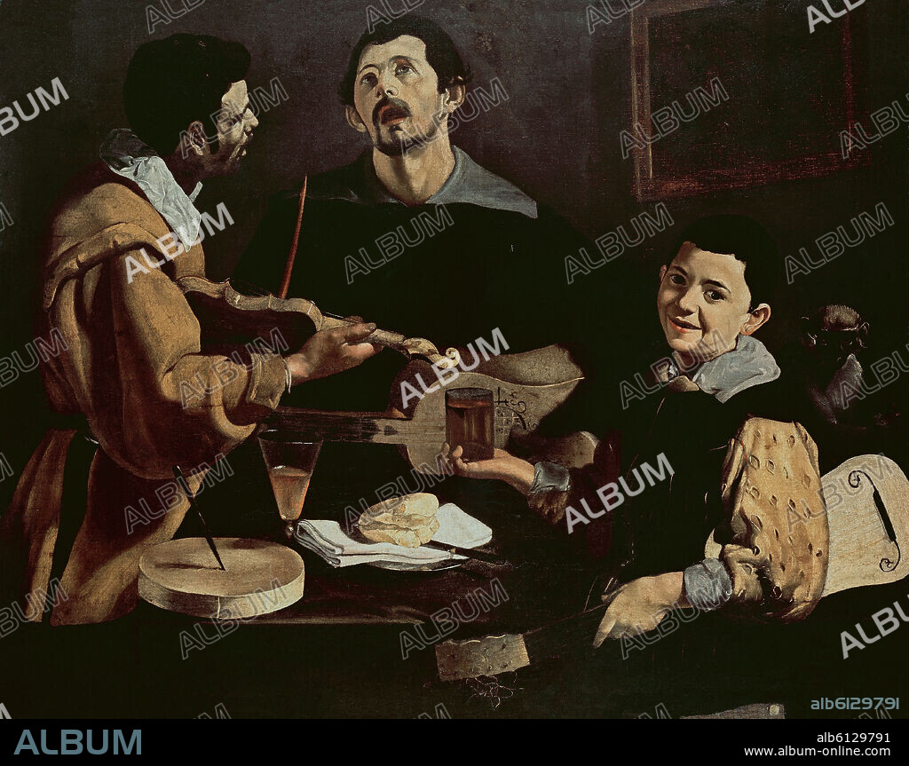 DIEGO VELAZQUEZ (1599-1660). LOS MUSICOS - SIGLO XVII - BARROCO ESPAÑOL.