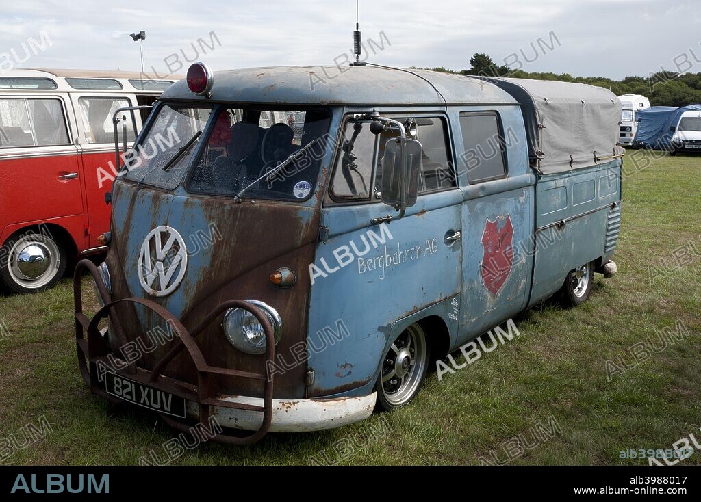 Volkswagen camper van at V Dub Island event, Isle of Wight 2013.