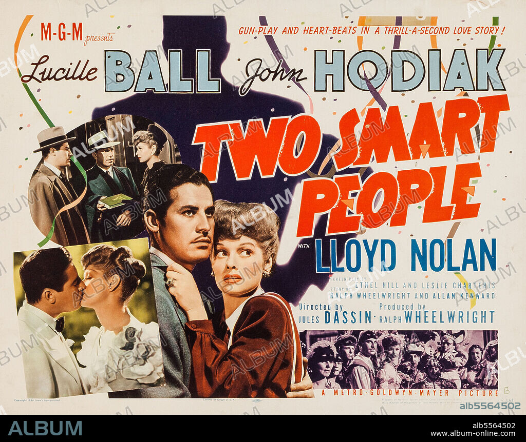 LLOYD NOLAN and LUCILLE BALL in TWO SMART PEOPLE, 1946, directed by JULES DASSIN. Copyright M.G.M.