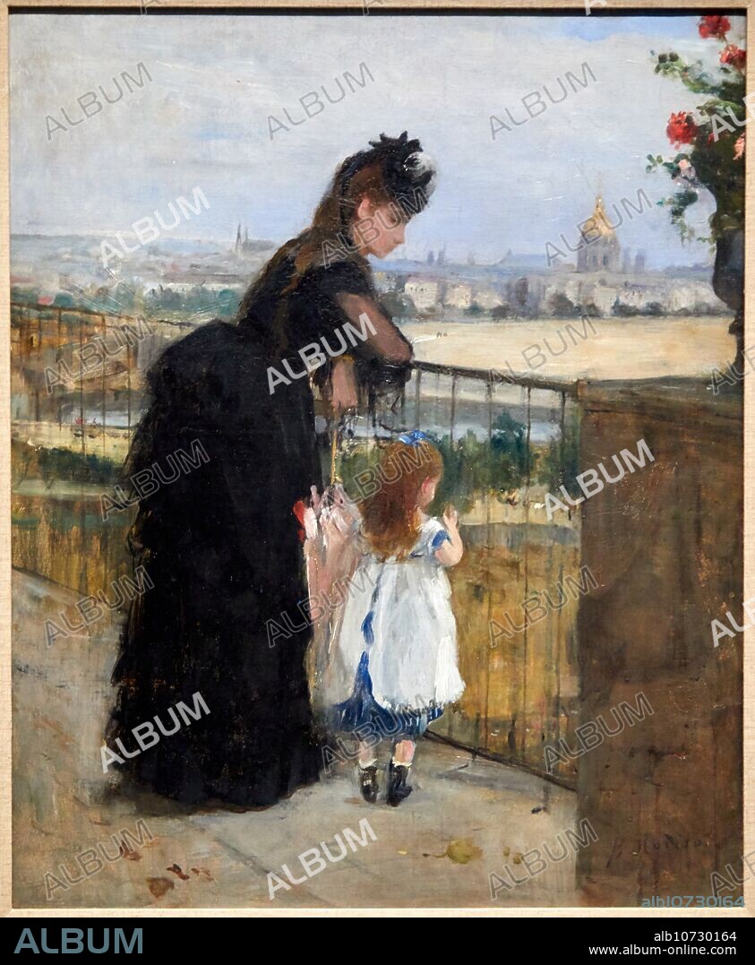 "Femme et enfant au balcon", 1871-1872, Berthe Morisot (1841-1895).