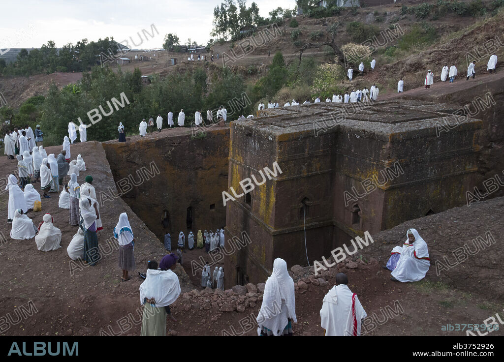 Bet Giyorgis church, Lalibela Rock Hewn Churches, UNESCO World Heritage Site, Northern Ethiopia, Africa.