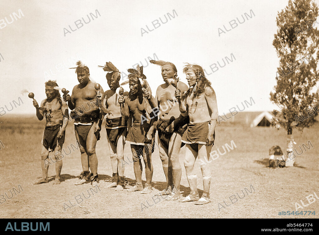 Edward S. Curtis Native American Indians - Arikara medicine ceremony--the Bears circa 1908.