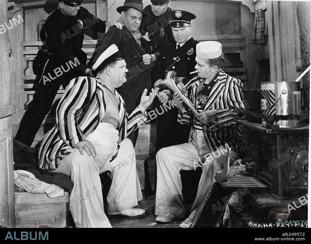 OLIVER HARDY and STAN LAUREL in SAPS AT SEA, 1940, directed by GORDON DOUGLAS. Copyright AU/HAL ROACH.