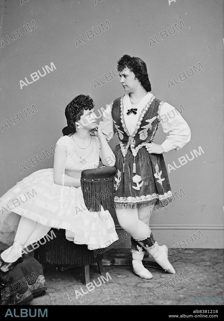 Laura Le Clair & Lottie Forbes, between 1855 and 1865.