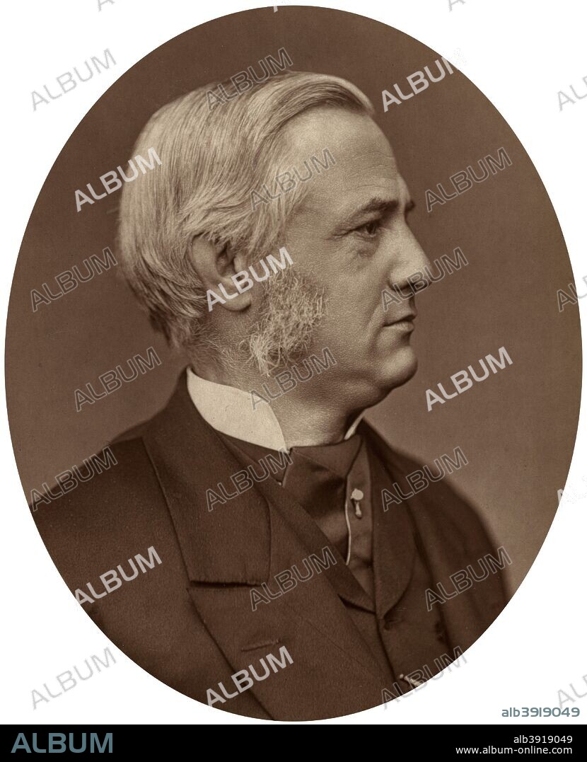 Frederick Max Muller, Professor of Comparative Philology at Oxford University, 1878. He prepared the first edition of the Sacred Hymns of the Brahmans, the Sanskrit Rig-Veda between 1849 and 1974. During a 25 year career at Oxford  he promoted the comparative study of Indo-European languages and mythology and religion. From Men of Mark: a gallery of contemporary portraits of men distinguished in the Senate, the Church, in science, literature and art, the army, navy, law, medicine, etc. Photographed from life by Lock and Whitfield, with brief biographical notices by Thompson Cooper. (Conducted by G. C. Whitfield.) (London, 1876-1883).