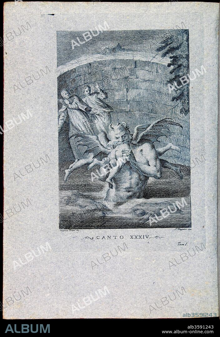GASPPERO TICIANI. Illustration to the Divine Comedy by Dante Alighieri (Venezia, Antonio Zatta, 1757).