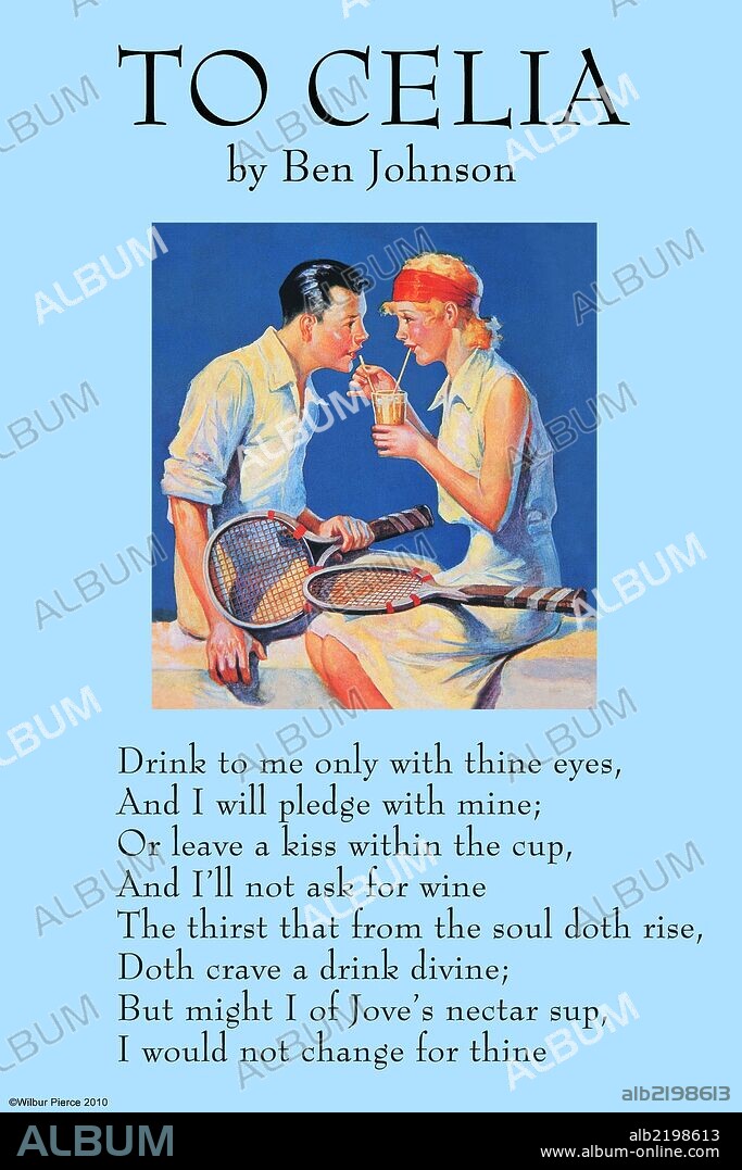 Jonson's "Song: To Celia" is a short monologue in which a lover addresses his lady in an effort to encourage her to express her love for him. Jonson includes conventional imagery, such as eyes, roses, and wine, but employs them in inventive ways. As a result, the poem becomes a lively, expressive song extolling the immortality of love. John Addington Symonds, in his 1886 study of Jonson, calls the poem a masterpiece in its "purely lyric composition" and individuality. He concludes that Jonson's lyrics "struck the key-note of the seventeenth century.".