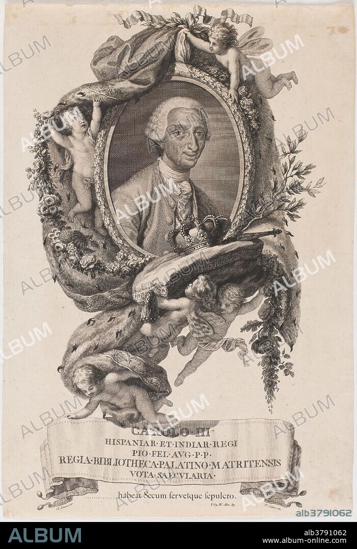 Fernando Selma (Engraver); Rafael Ximeno y Planes (Drafstman) / 'Charles III, King of Spain'. 1788. Taille douce: etching and engraving on ivory laid paper; 1788. Taille douce: etching and engraving on ivory laid paper.