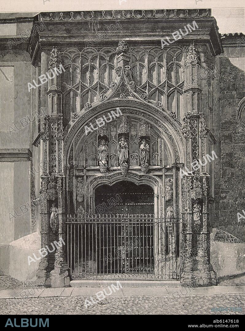 HAUSER Y MENET (IMPRENTA SIGLO XIX). CORDOBA - PUERTA DE LA INCLUSA - FOTOTIPIA DE 1893 - PERTENECE A LA OBRA ESPAÑA ILUSTRADA.