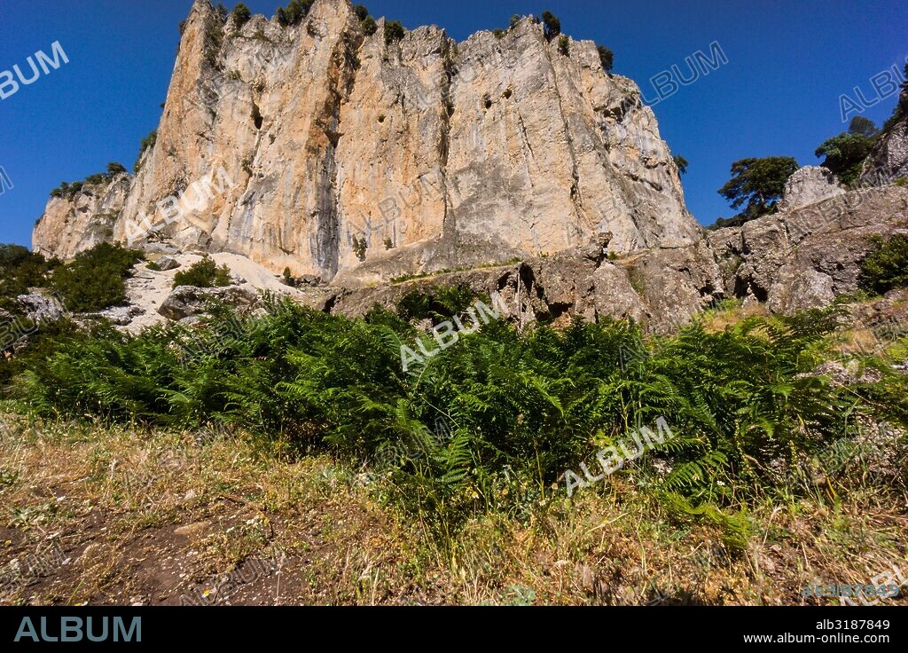 ruta del rio Borosa, tuneles de la central electrica del salto de los Organos, parque natural sierras de Cazorla, Segura y Las Villas, Jaen, Andalucia, Spain.
