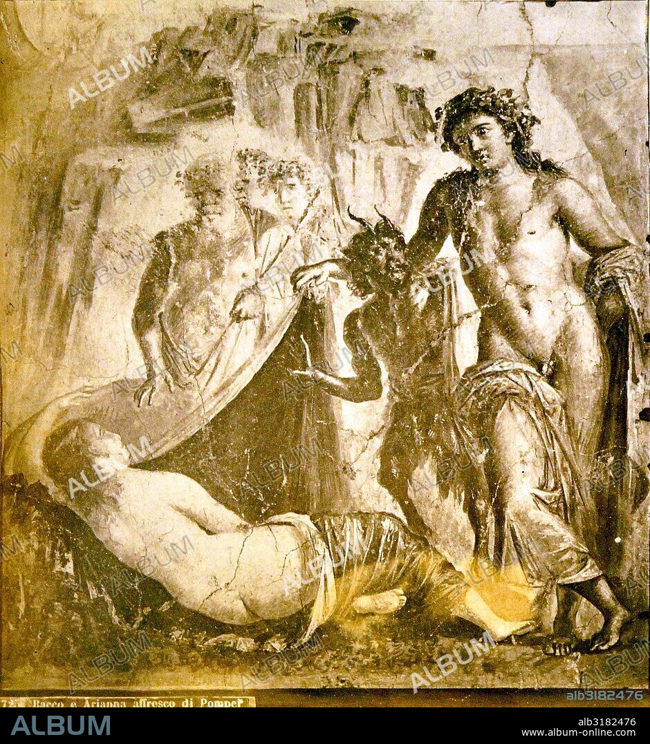 Bacco e Arianna, afresco di Pompei.