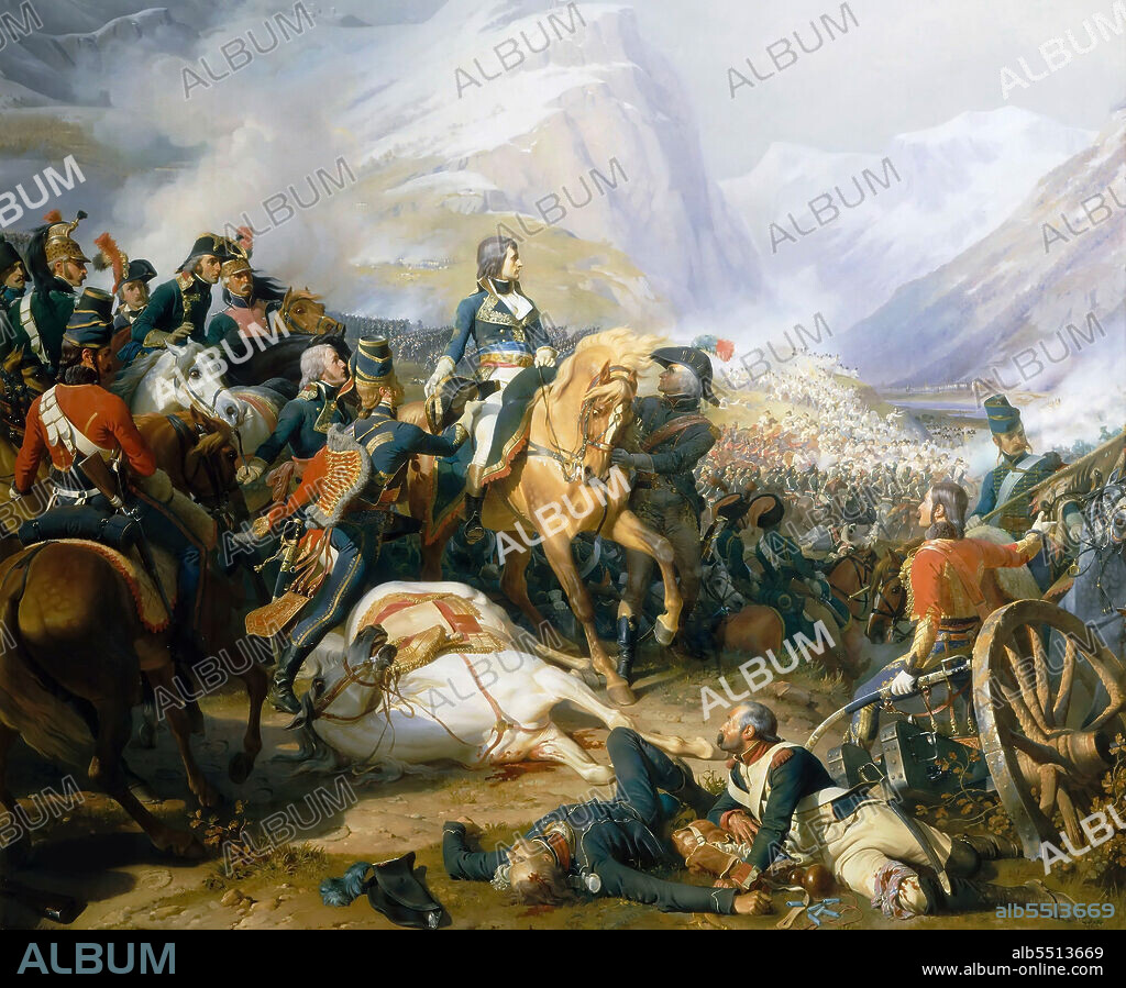 HENRI FéLIX EMMANUEL PHILIPPOTEAUX. Napoleon at the battle of Rivoli on 14 January 1797.