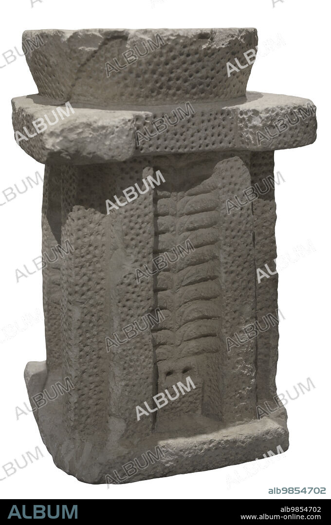 Altar de piedra. Procede de Hagar Qim (Malta). Edad de los Templos (3600 al 2500 a.C.). Museo Nacional de Arqueología. La Valeta. Malta.