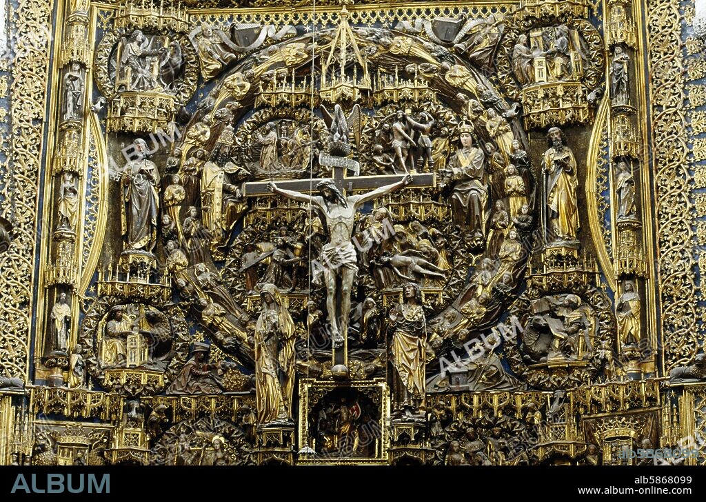 Cartuja de Miraflores; Retablo Mayor de Gil de Siloé (s. XV.; gotico); (Camino de Santiago).