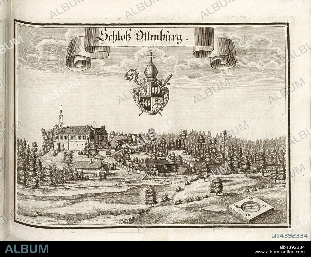 Schloss Ottenburg, Ottenburg Castle in Bavaria (Germany), Fig. 68, p. 38, Wening, Michael (del. et sc.), 1701, Michael Wening: Historico-topographica descriptio. Das ist: Beschreibung, dess Churfürsten- und Hertzogthumbs Ober- und Nidern Bayrn, welches in vier Theil oder Rennt-Aembter, als Oberlands München und Burgkhausen, Underlands aber in Landshuet unnd Straubing abgetheilt ist [...]. Thail 1. München: bey Johann Lucas Straub, gem: lobl. Landtschafft Buchtruckern, anno M.DCCI. [1701].