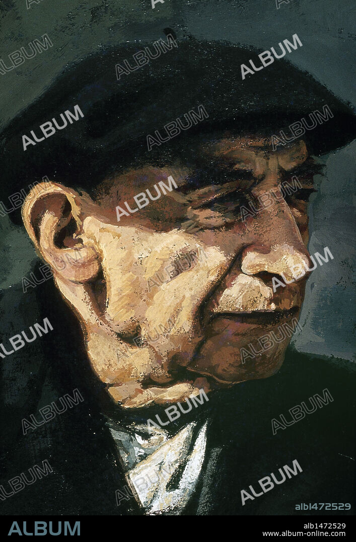 Henri Breuil (1877-1961), often referred to as Abbe Breuil. French Catholic priest, archaeologist, anthropologist, ethnologist and geologist. Portrait.