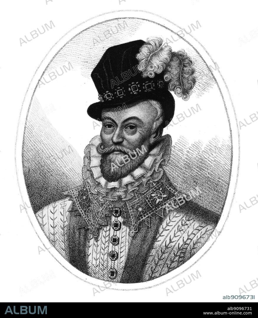 Henry Carey 1st Lord Hunsdon - Engraving from an original portrait . As Lord Chamberlain , protected the superlative company for which Shakespeare played and wrote.