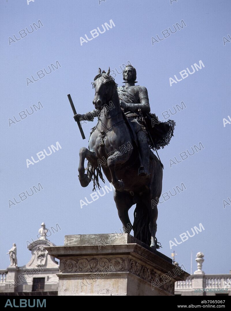 PIETRO TACCA. MONUMENTO A FELIPE IV - ESCULTURA ECUESTRE ACABADA EN 1640.