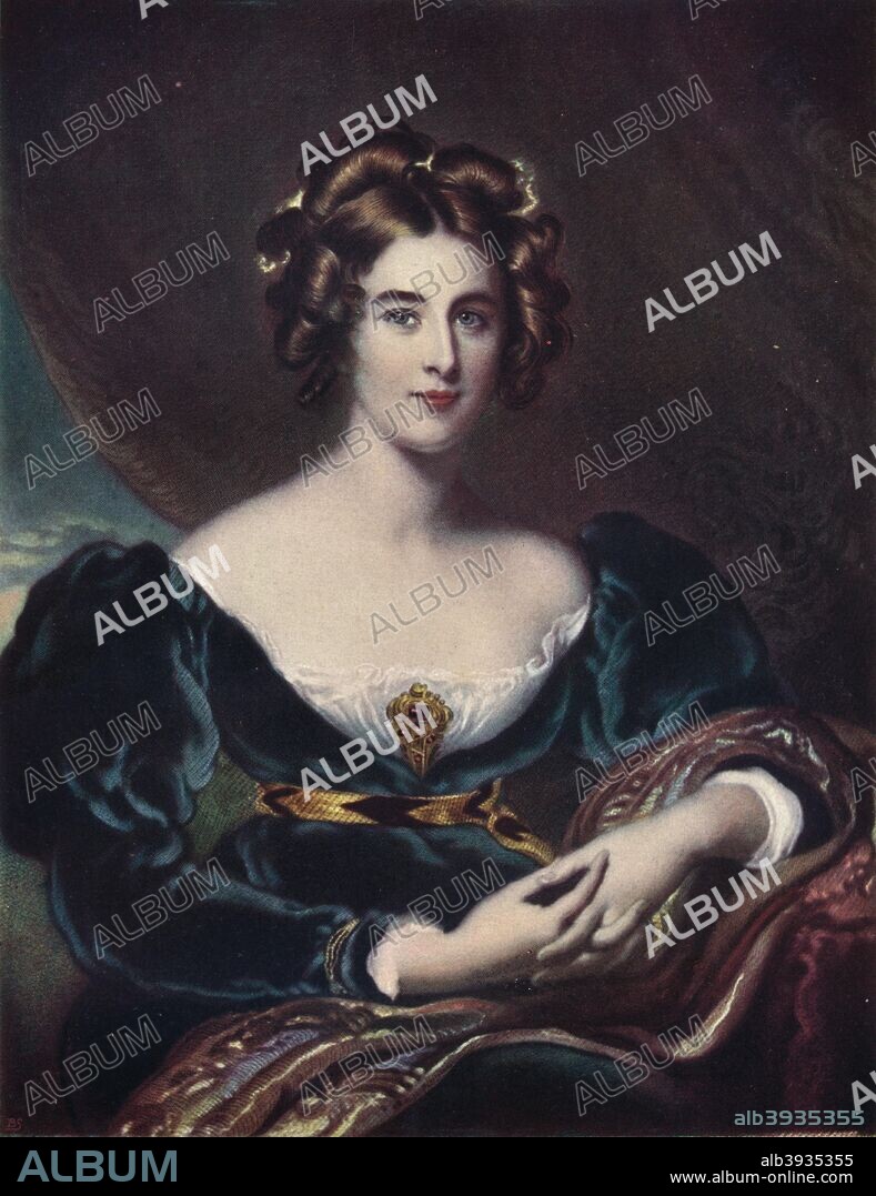Lady Lyndhurst, c1828. Sarah Brunsden (1795-1834). After Thomas Lawrence (1769-1830). From The Connoisseur Volume VIII [Otto Limited, London, 1904.].