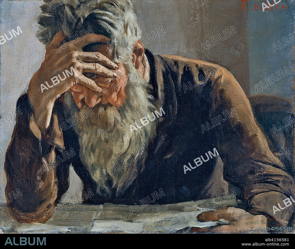 Ferdinand Hodler (Berne, 1853-Geneva, 1918). The Reader (ca. 1885). Oil on canvas. 31 x 38 cm.