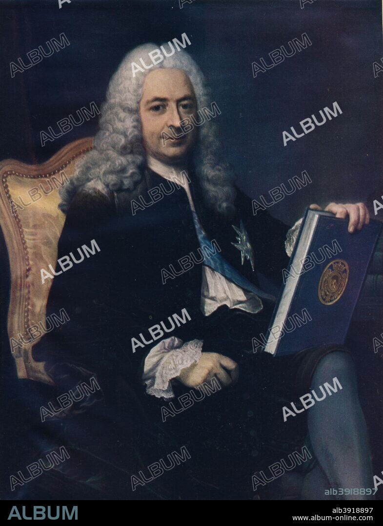 'Philibert Orry de Vignory', c1737. Philibert Orry de Vignory (1689-1747), French Statesman. Held at the Musée du Louvre, Paris. From The French Pastellists of the Eighteenth Century by Haldane MacFall. [MacMillan and Co., Limited, London, 1909].