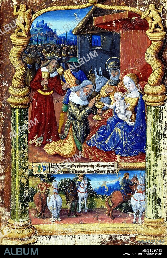 Libro de Horas de Luis de Orleans: Adoración de los Reyes             R31.