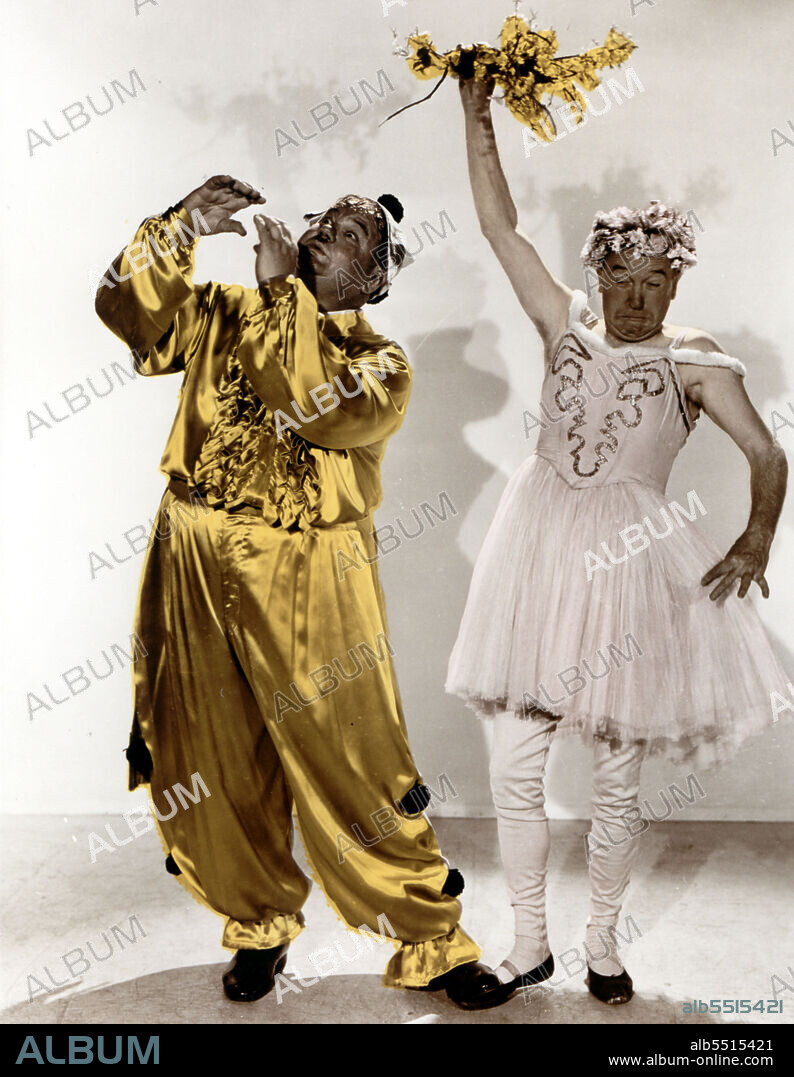 OLIVER HARDY and STAN LAUREL in THE DANCING MASTERS, 1943, directed by MALCOLM ST. CLAIR. Copyright 20TH CENTURY FOX.