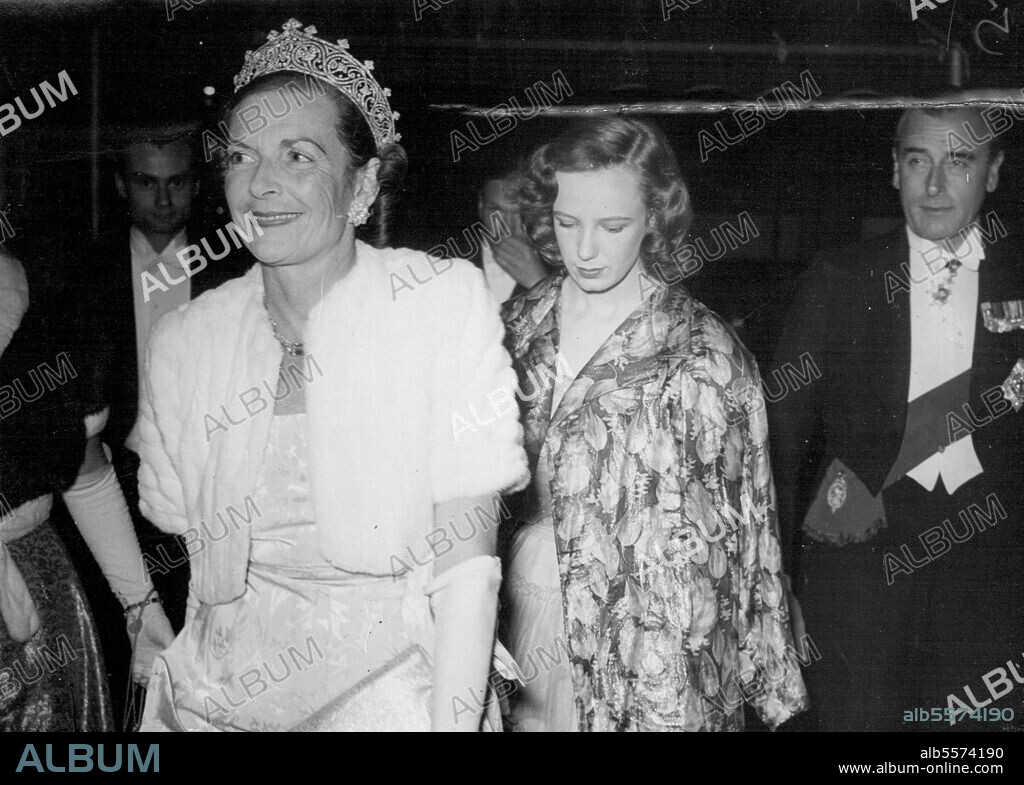 Coming Out Party - Arriving at the Hyde Park Hotel for the coming out party are Left to Right:- Lady Mountbatten and her daughter Lady Pamela Mountbatten and Lord Louis Mountbatten. June 22, 1950. (Photo by Daily Mail Contract Picture).
