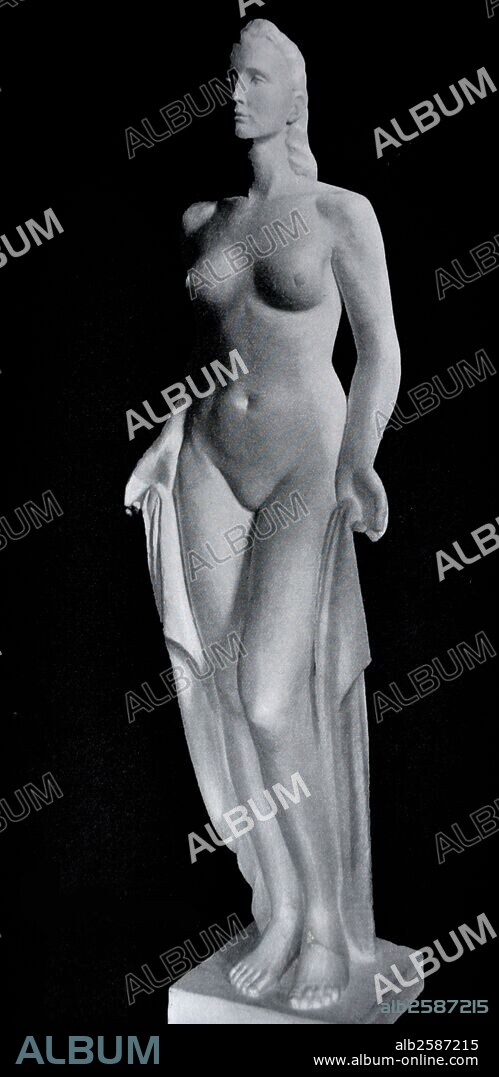 Hans Jurgen Klein, German sculptor. Nude woman, published in 'Die Kunst im deutschen Reich' (Art in the German Reich) was first published in January 1937 by Gauleiter Adolf Wagner and later issued under the direction Adolf Hitler himself.