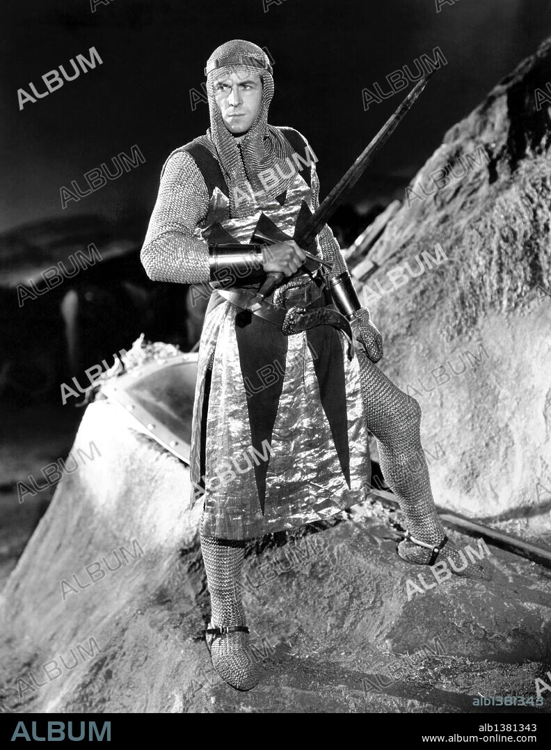 HENRY WILCOXON en LAS CRUZADAS, 1935 (THE CRUSADES), dirigida por CECIL B DEMILLE. Copyright PARAMOUNT PICTURES.