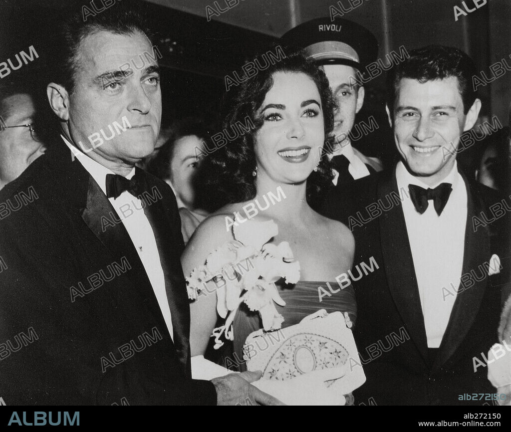 EDDIE FISHER, ELIZABETH TAYLOR y MIKE TODD.