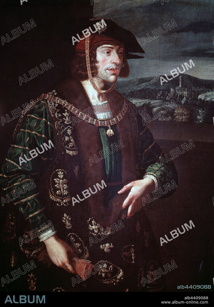 ANONYMOUS. FELIPE I " EL HERMOSO" REY DE CASTILLA . BRUJAS 1478-1506. ANONIMO INSTITUTO VALENCIA DE DON JUAN. MADRID.