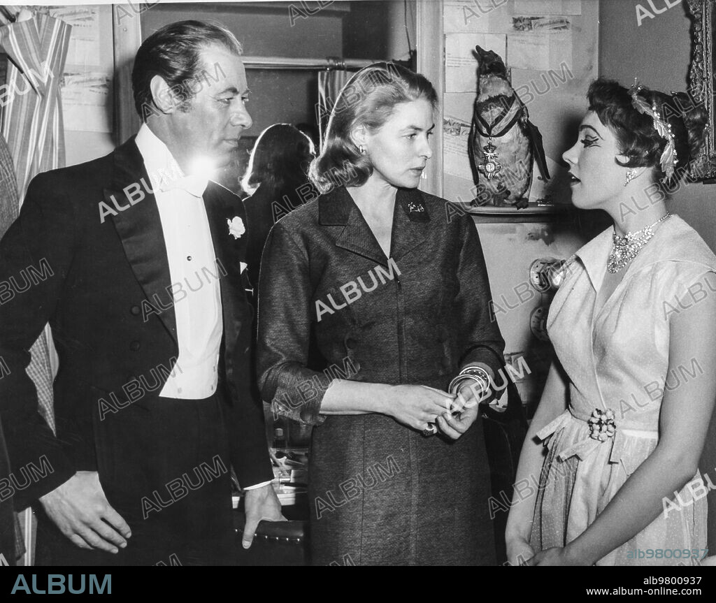 Rex harrison, ingrid bergman, julie andrews, new york, 1957.