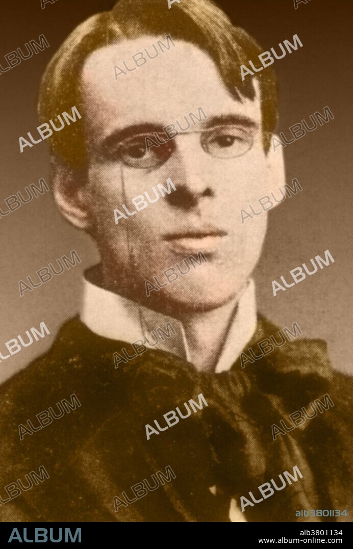 William Butler Yeats (June 13, 1865 - January 28 1939) was an Irish poet and one of the foremost figures of 20th century literature. A pillar of both the Irish and British literary establishments, in his later years he served as an Irish Senator for two terms. He was a driving force behind the Irish Literary Revival and helped found the Abbey Theatre, where he served as its chief during its early years. In 1923 he was awarded the Nobel Prize in Literature as the first Irishman so honored for what the Nobel Committee described as "inspired poetry, which in a highly artistic form gives expression to the spirit of a whole nation." He was born in Dublin and educated there and in London; he spent his childhood holidays in County Sligo. He studied poetry in his youth and from an early age was fascinated by both Irish legends and the occult. Those topics feature in the first phase of his work, which lasted roughly until the turn of the 20th century. His earliest volume of verse was published in 1889, and its slow-paced and lyrical poems display Yeats's debts to Edmund Spenser, Percy Bysshe Shelley, and the poets of the Pre-Raphaelite Brotherhood. From 1900, his poetry grew more physical and realistic. He largely renounced the transcendental beliefs of his youth, though he remained preoccupied with physical and spiritual masks, as well as with cyclical theories of life. He died in 1939 at the age of 73.