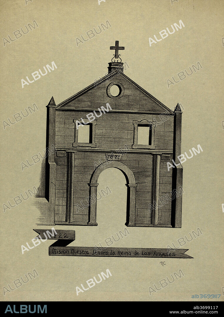 JAMES JONES. Mision Nuestra Senora la Reina de Los Angeles. Dated: 1935/1942. Dimensions: overall: 30.5 x 22.9 cm (12 x 9 in.). Medium: lithograph on wove paper.